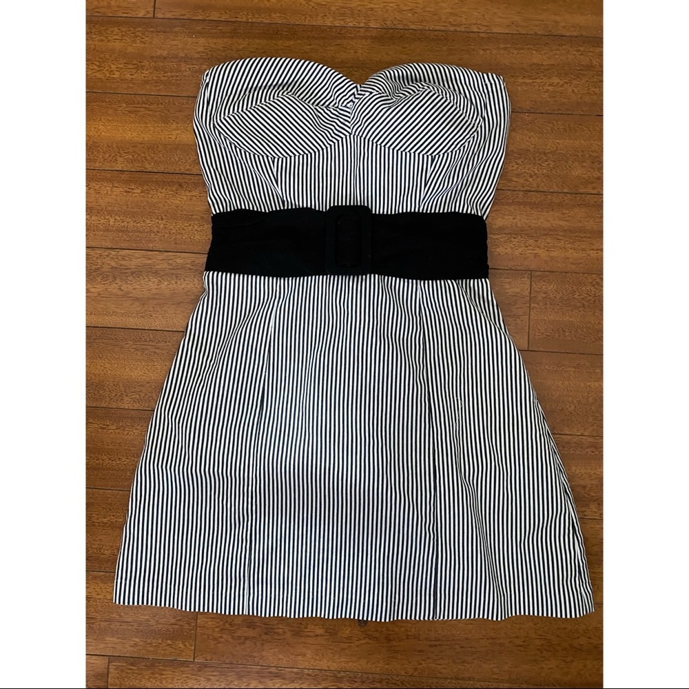 Strapless mini dress